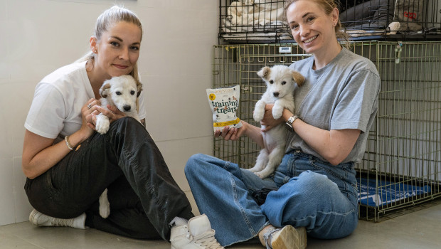 PetCo-Gründerin Katharina Miklauz (r.) im Partner-Tierheim „Therapy Dogs & Cats“ mit Conny Sporrer. PetCo-Gründerin Katharina Miklauz (r.) im Partner-Tierheim „Therapy Dogs & Cats“ mit Conny Sporrer.