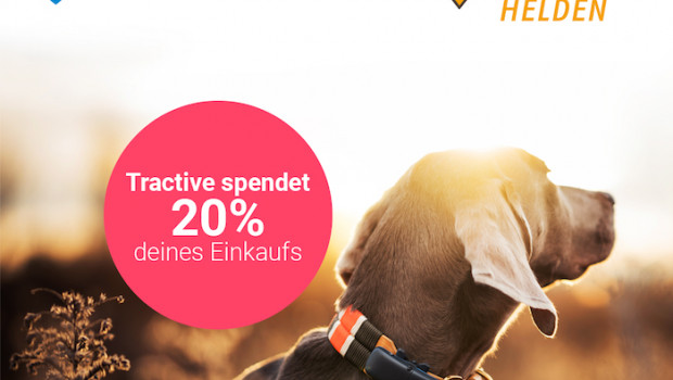 20 Prozent des Einkaufs spendete Tractive an Tierheimhelden.de.