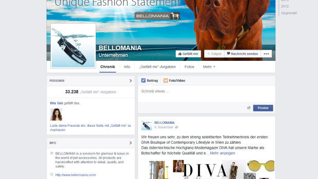 Mit 33.000 Fans blickt Bellomania auf einen erfolgreichen Facebook-Auftritt.