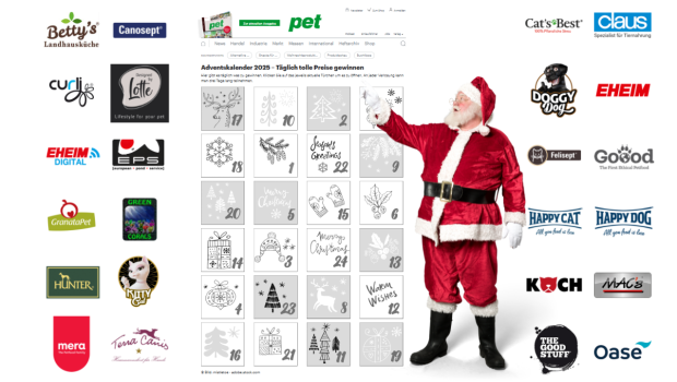 Der traditionelle pet-Adventskalender ist wieder online – auch in 2025.