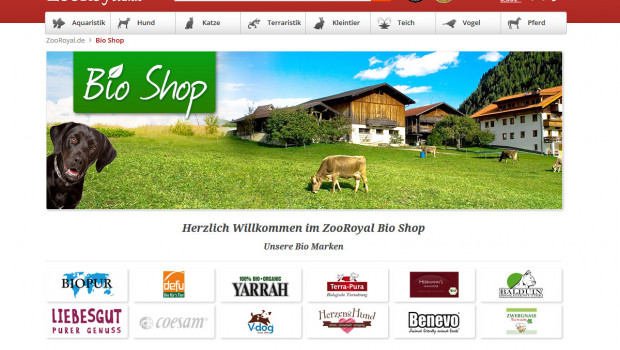 Der Online-Hädnler für Tierbedarf, Zoo Royal, hat jetzt einen zusätzlichen Bio-Shop für Heimtiernahrung gestartet. Der Online-Hädnler für Tierbedarf, Zoo Royal, hat jetzt einen zusätzlichen Bio-Shop für Heimtiernahrung gestartet.