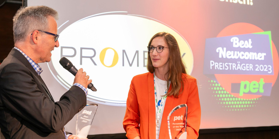 Den pet Best Newcomer Award gewann 2023 die Firma Prombyx.
