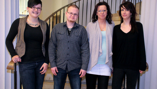 Absolvierten erfolgreich die Zusatzqualifikation (von links): Sarah Böx, Rico Martin, Nadine Vogel und Sandra Maertz. Foto: WZF/Kubenka
