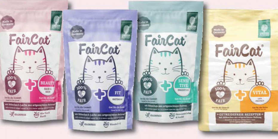 Katzennahrung, Green Petfood, Superpremium-Katzenfutter FairCat