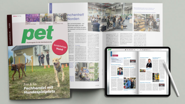 Erstmalig ein Zoo & Co. „Fachhandel mit Hundespielplatz“, titelt die neue Ausgabe der pet.