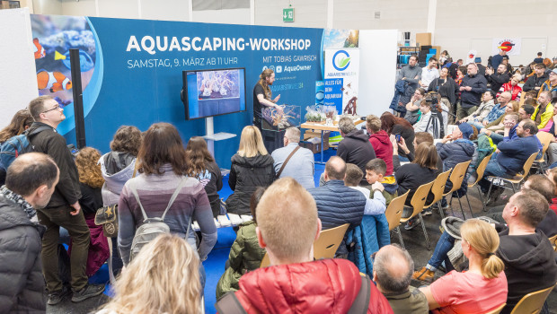 Im Rahmenprogramm wurden rund 70 Programmpunkte angeboten, so zum Beispiel das Live-Aquascaping mit Tobias Gawrisch.