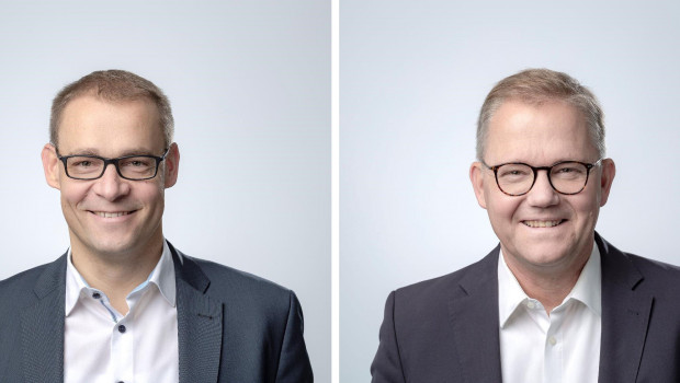 Mit Martin Schreiber (links) und Markus Baldus wird die Geschäftsführung bei Vitakraft neu organisiert.