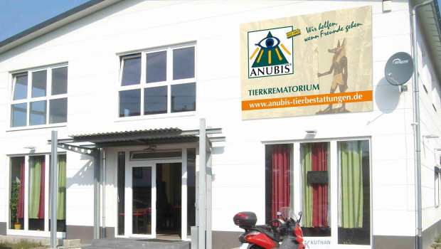 Das Gebäude der Anubis-Tierbestattung in Ludwigshafen-Rheingönheim.