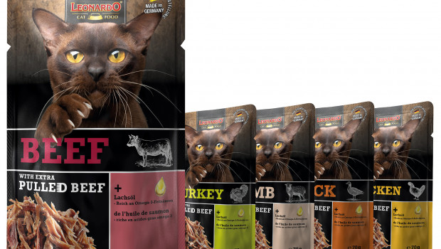 Bewital petfood , LEONARDO Pulled Beef, Katzennahrung