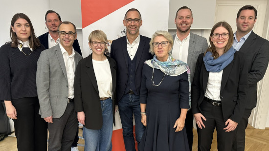 Der neugewählte Vorstand der ÖHTV (v.l.): Tamara Rudavsky, Christoph Rupp, Martin Würfel, Nina Niehues, Präsident Bernd Berghofer, Anita Pachatz, Andreas Habe, Eva Taschler und Antonio Foramitti. Im Bild fehlt: Ursula Huber.