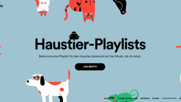 Spotify bietet Playlisten für Heimtiere an