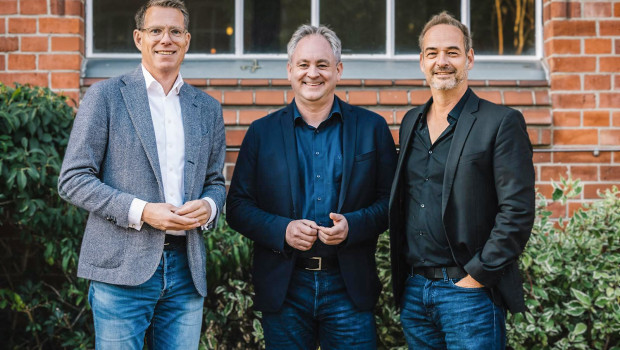 Andreas Müller mit seinen beiden Stellvertretern Kai Vollrath (l.) und Robert Krancke (r.).