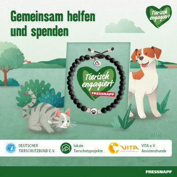 Seit fast 30 Jahren engagiert sich Fressnapf für bedürftige Tiere.