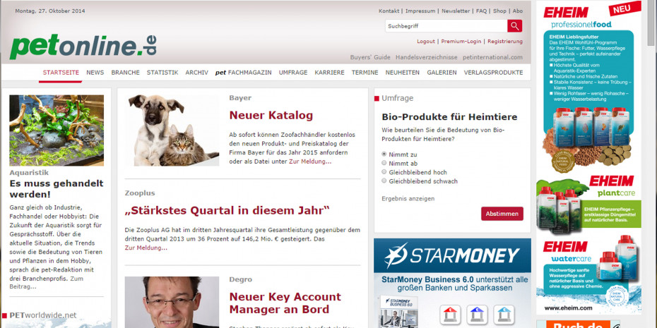 Startseite, petonline.de
