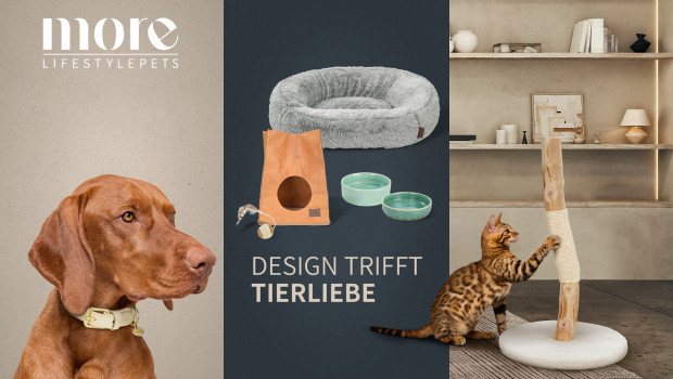 Die neue Design-Eigenmarke „More Lifestylepets“ will bei Hunde- und Katzenbesitzern mit Funktionalität und Ästhetik punkten.