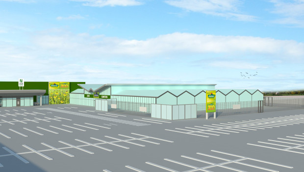 Der neue Standort wird mit einer Gesamtverkaufsfläche von rund 6.000 m² konzipiert. Der neue Standort wird mit einer Gesamtverkaufsfläche von rund 6.000 m² konzipiert.