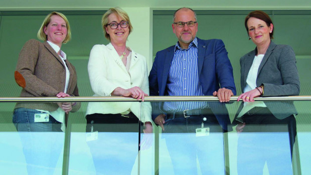 Nina Pambor, Doris Gehner, Jörg Kleinberg und Nadine Trautwein (Geschäftsführende Gesellschafterin) (von links).