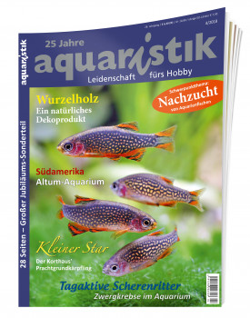 Die große Jubiläumsausgabe von aquaristik mit 100 Seiten.