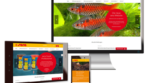 Dank des responsiven Designs lässt sich die Website auch unterwegs per Smartphone oder Tablet aufrufen.