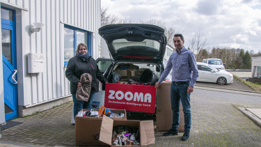 Zooma-Zookauf-Gruppe spendet Zubehör und Snacks