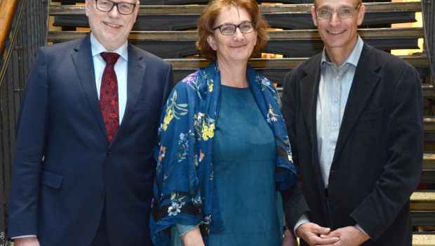 Der wiedergewählte engere Vorstand des IVH (von links; Archivbild 2018): Dr. Gerd Großheider, Dr. Nicole Rabehl, Georg Müller.