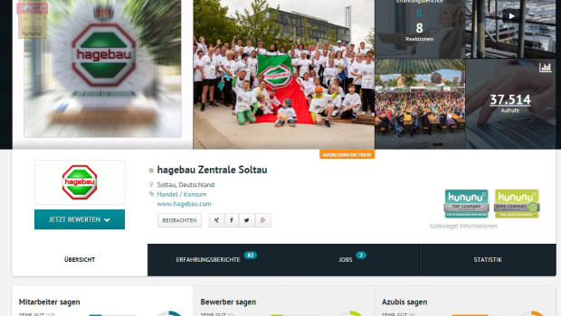 Das Kununu-Profil der Hagebau-Zentrale hat zwei Auszeichnungen erhalten. Foto: Hagebau