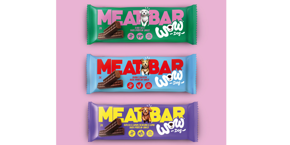 Mit 85 Prozent Fleischanteil ist der Protein-Riegel für sportliche Hunde der passende Snack.