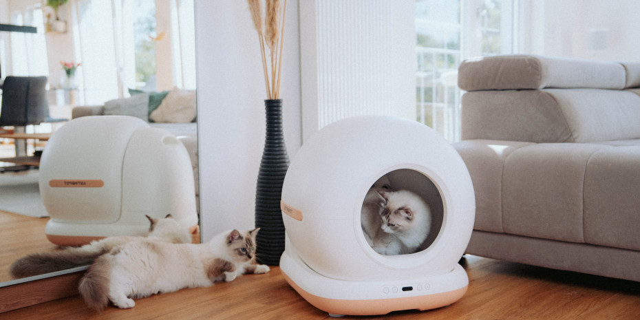 Das Ende der Schaufelära? &nbsp;Selbstreinigende Katzentoiletten sind im Trend.&nbsp;