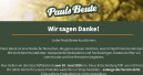 Pauls Beute stellt Geschäftsbetrieb ein