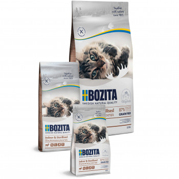 Bozita, Indoor & Sterilised Grain free Reintier, Katzennahrung