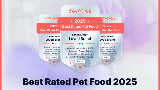 400 Marken erhielten das „Best Rated Pet Food 2025“-Gütesiegel.