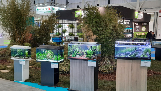 Eingerichtete Aquarien werden in einer Sonderausstellung auf der Zoomark gezeigt. 