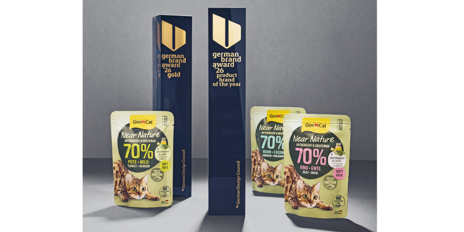 Prämiertes Design von BM&R: Der Markenrelaunch des Snacksortimentes und die neu eingeführte Submarke „Near Nature” von GimCat wurden in diesem Jahr gleich in vier Kategorien mit dem German Brand Award ausgezeichnet. Prämiertes Design von BM&R: Der Markenrelaunch des Snacksortimentes und die neu eingeführte Submarke „Near Nature” von GimCat wurden in diesem Jahr gleich in vier Kategorien mit dem German Brand Award ausgezeichnet.