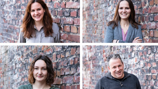 Annemarie Uchmann, Lioba Goddek-Lackner, Sophia Kamps und Sven Westhoff (von oben links) verstärken nun das Team bei Grau.