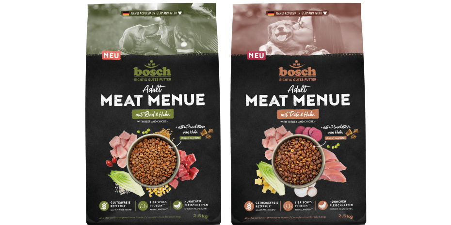 Hundefutter „made in Germany“: Ohne Zuckerzusatz, ohne Soja und ohne Gentechnik.