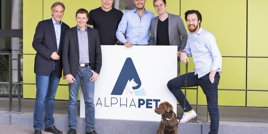 Das AlphaPet-Management-Team: (von links) Claus W. Küster, Benjamin Soller, Stefan Pfannmöller, Marco Hierling, Jochen Missel und Simon Leicht.