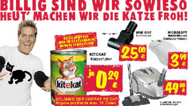 Katzenfutter jetzt im Elektromarkt