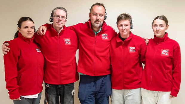 Bald wird eröffnet: Marco Lange (Mitte) und sein Team arbeiten mit Hochdruck am neuen Heimtiermarkt in Berlin