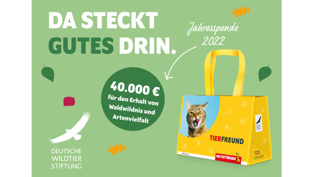 40.000 Euro hat das Futterhaus an die Deutsche Wildtier Stiftung gespendet.
