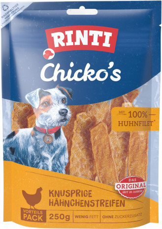 Rinti steht seit über 40 Jahren für artgerechte Rezepturen mit hohem Fleischanteil. Alle Rezepturen entstehen im eigenen Haus – in enger Zusammenarbeit mit Ernährungs-experten, Tierärzten und den  eigenen Hunden. 