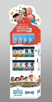 Die neue Promotions von Interquell zum Film „Die Peanuts“.