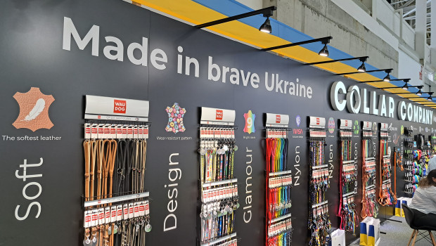 Collar präsentierte auf der Zoomark in Bologna stolz sein in der Ukraine hergestelltes Produktsortiment.