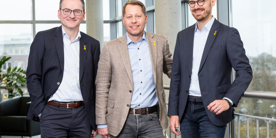 Das Futterhaus, Geschäftsführer Klaus Meyer-Kortenbach, Andreas Schulz und Kristof Eggerstedt

